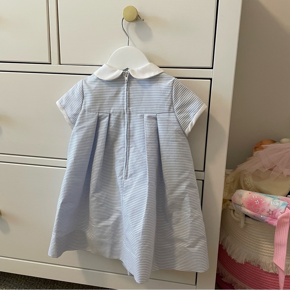 Florence Eiseman Blue and White Dress 18 Months - Picture 2 of 3
